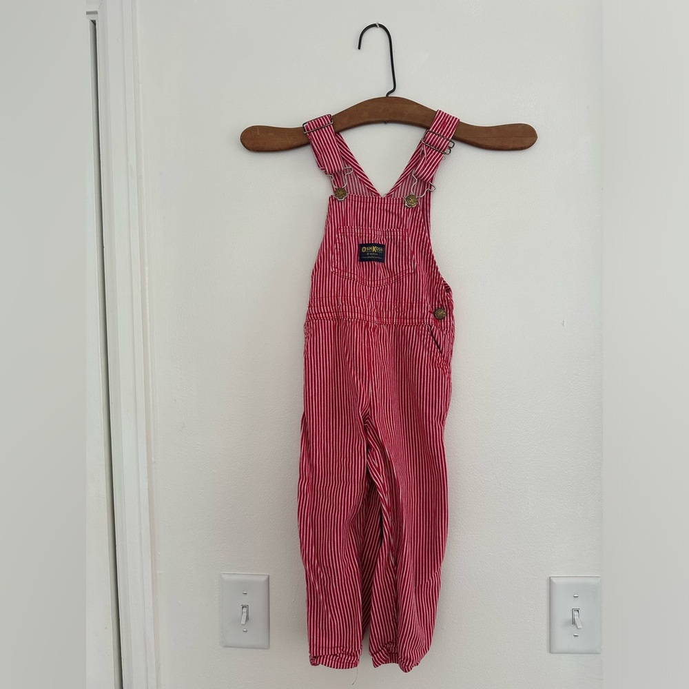 Red Pinstriped Osh Kosh Overalls